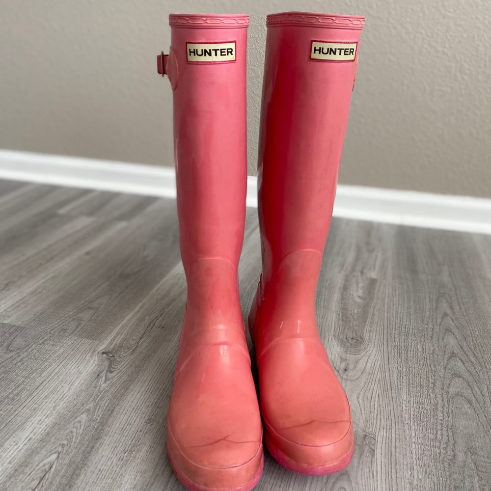 Pink Hunter rain boots